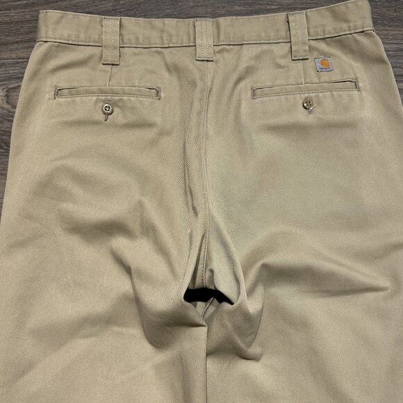 Carhartt Twill Work Pants B290 Size 34x34 Khakis Tan Workwear Wrinkle Resistant - Picture 11 of 11